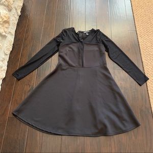 Forever 21 Plus Long Sleeve Scuba Dress with Mesh